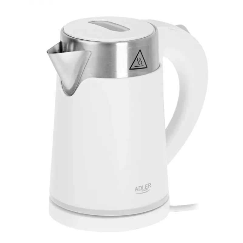 Chaleira elétrica Adler AD 1372w – 0,6 L, 800 W, corpo em aço inoxidável, controlo tátil