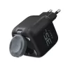Havit UC250 A-EU carregador de viagem GaN com cabo extensível, preto