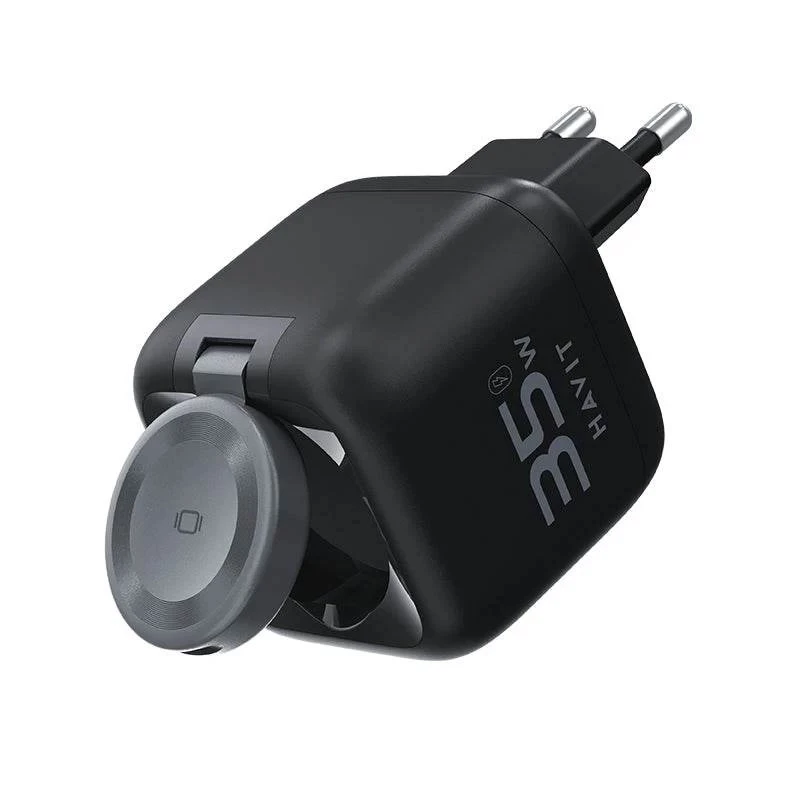Havit UC250 A-EU carregador de viagem GaN com cabo extensível, preto