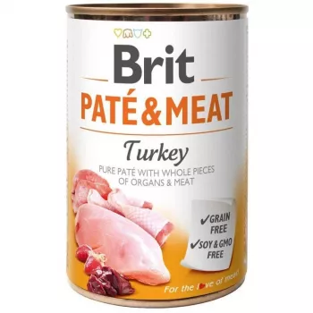 BRIT Paté & Carne com peru - comida húmida para cães - 400g