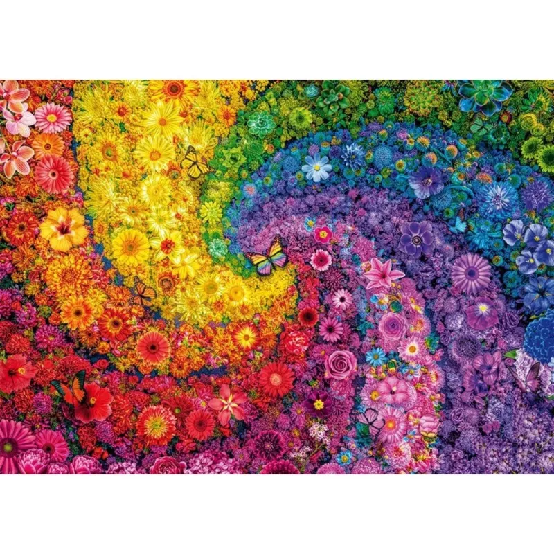 Farbenwirbel-Blüten, puzzle 2000 peças