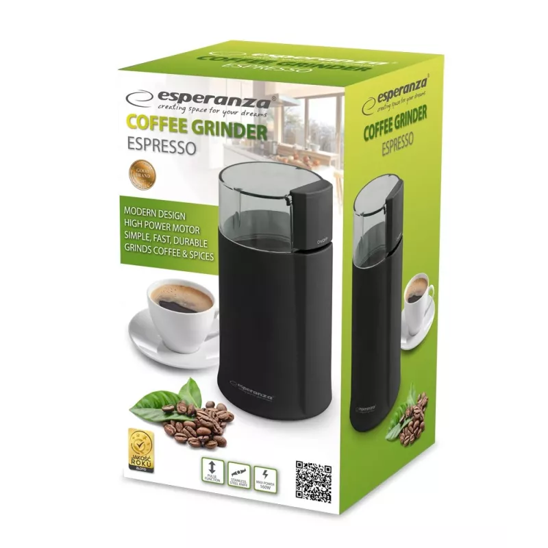Esperanza EKC001K Moinho de café Preto 160 W