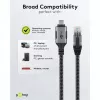 Goobay 70752 cabo Ethernet de USB-C 3.1 para RJ45, Cat6 F/UTP, 5 m, preto/prateado