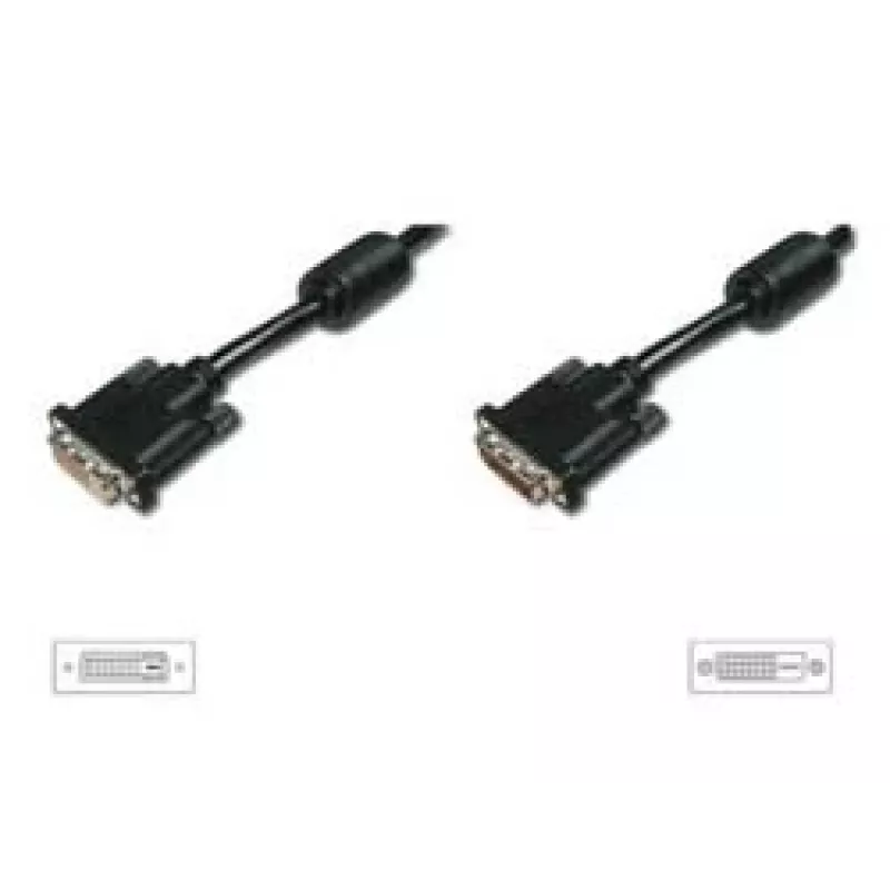 Cabo de extensão DVI-D DIGITUS 2 m, DVI-D para DVI-D, preto