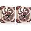 Ventoinha para caixa de computador Noctua NF-A12X25 G2 PWM SX2-PP 120 mm, 12 V, 1800 rpm, 107,3 m³/h, rolamento SSO, pack de 2, bege