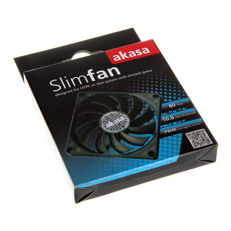 Ventoinha para caixa AKASA AK-FN076 80 mm - preto