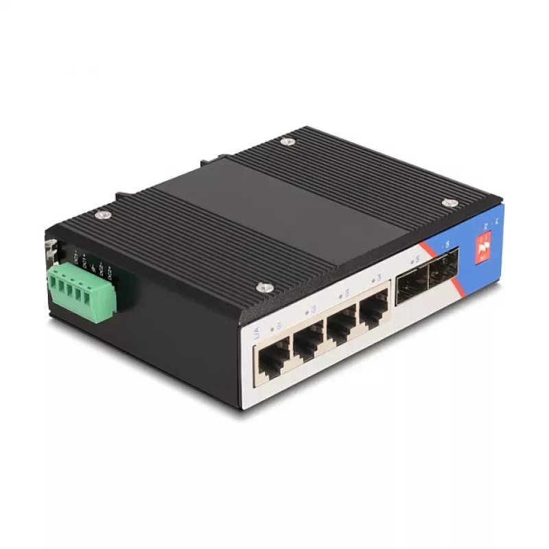 Switch não gerido DeLOCK 88015 Gigabit Ethernet 4 portas preto