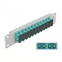 Patch panel de fibra ótica DeLOCK 10 polegadas 12 portas SC duplex aqua 1U cinzento