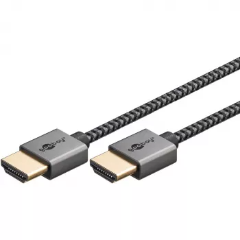 Cabo HDMI Plus Slim High-Speed com Ethernet, 8K @ 60Hz cinzento, 2 metros