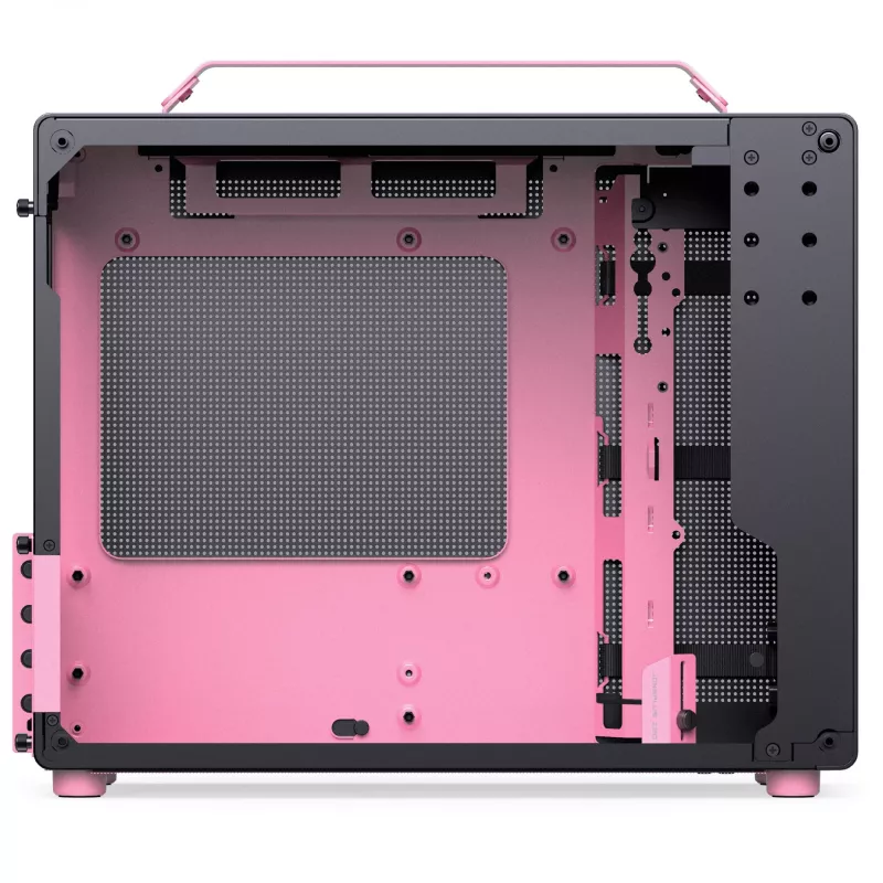 Caixa Jonsplus MATX Handle Case Z20 preto-rosa – caixa Mini/Micro/Flex-ATX com pega de transporte