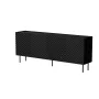 Cómoda cama meble LUCCA 4D, 200×40×80 cm, preta, corpo em aglomerado