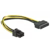Cabo de alimentação Delock 82924 SATA 15 pinos para 6 pinos PCI Express