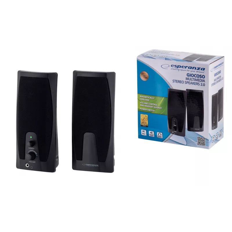 Altifalante Esperanza EP110 2 vias preto com fios 6 W
