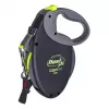 Flexi Giant Neon M trela extensível para cães, 8 m, preto/amarelo