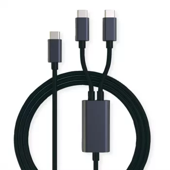 ROLINE - Cabo USB - USB-C de 24 pinos (M) para USB-C de 24 pinos (M) - USB 2.0 - 1,85 m - Alimentação USB (100 W) - Preto (11.02.8308)