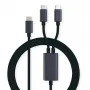 ROLINE - Cabo USB - USB-C de 24 pinos (M) para USB-C de 24 pinos (M) - USB 2.0 - 1,85 m - Alimentação USB (100 W) - Preto (11.02.8308)