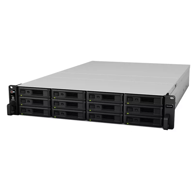 Synology - RX1217 - 12-BAY-ERWEITERUNGSEINHEIT 2U - 12x 3,5/2,5 polegadas HDD/SSD - 88 x 430,5 x 664 mm - 12,7 kg - 500 W