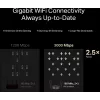Router de mesa MERCUSYS MR85X AX3000 Dualband‑Wi‑Fi 6, 3000 Mbit/s, 4 antenas, 3 portas Gigabit‑LAN, preto