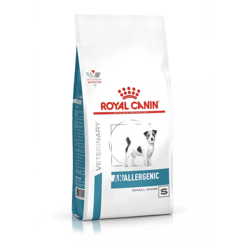 Comida seca para cães Royal Canin Anallergenic Small – receita hipoalergénica para cães adultos de raça pequena, 3 kg, sabor a carne, sem glúten e sem açúcar