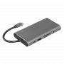 Docking station e replicador de portas para portátil LogiLink Com fios USB 3.2 Gen 1 (3.1 Gen 1) Type-C Prateado (UA0383)