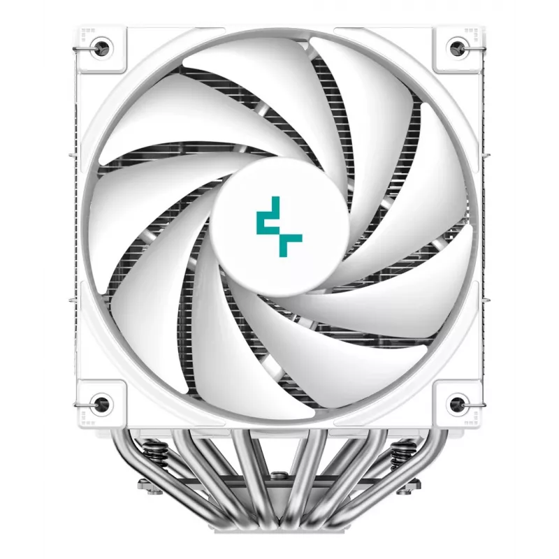 Arrefecedor de ar DeepCool AK620 Digital SE White — duas ventoinhas de 120 mm, 6 heatpipes, PWM, suporte LGA-1700, ecrã integrado