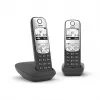 Telefone analógico Gigaset A690 Duo identificação de chamadas preto, prateado