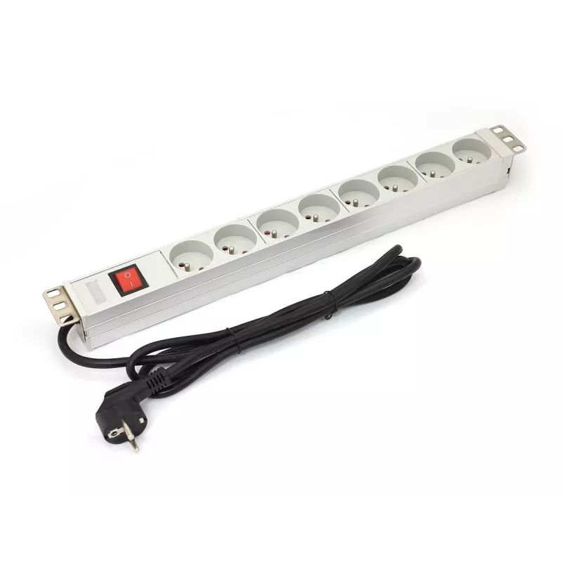 DIGITUS Professional A-19-STRIP-2-IMP – Unidade de distribuição de energia (Rack – montagem em rack) – Corrente alternada 250 V – Alimentação de entrada – Saída