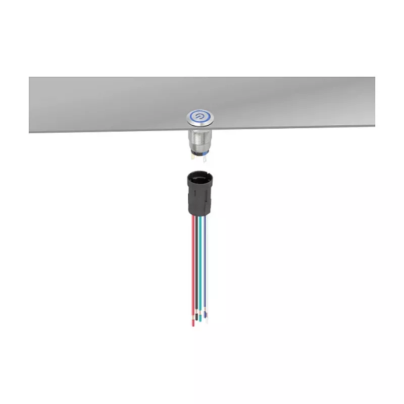 Delock 90792 Tomada para botão de pressão ou interruptor de 19 mm de 5 pinos