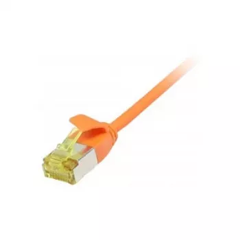 Cabo de rede RJ45, CAT6A 500 MHz, 0,15 m, laranja, U/FTP, Slimline redondo d=3,8 mm, TPE/LSZH (Superflex), AWG32, com cabo bruto Cat.7, Synergy 21 (S217360V3)