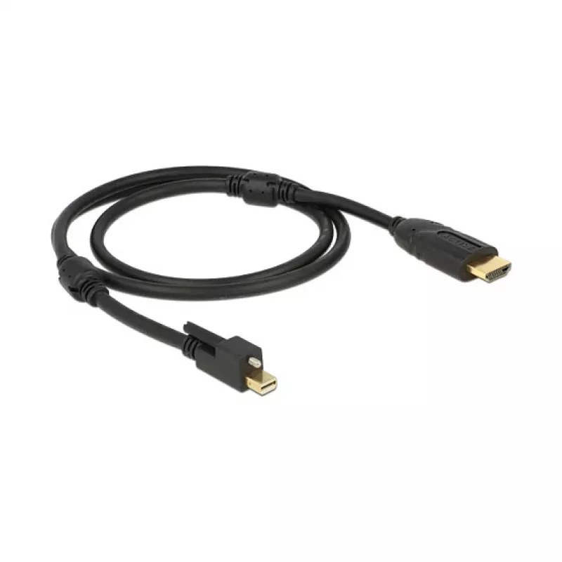 Adaptador de cabo de vídeo DeLOCK 83730 Mini DisplayPort para HDMI 2 m preto