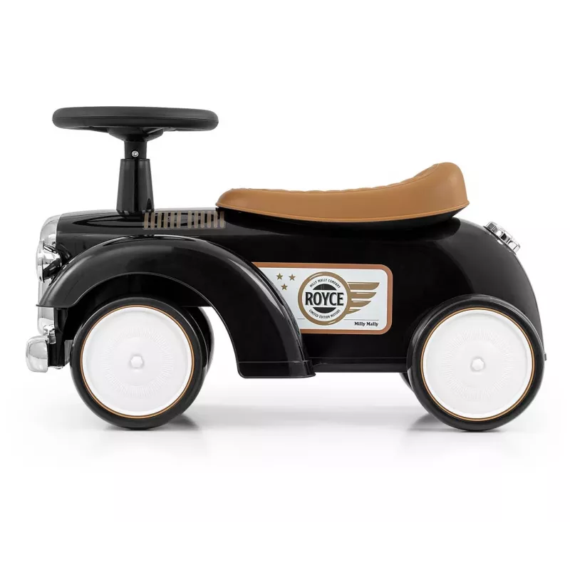 Veículo deslizante milly mally Royce preto – carrinho de passeio para criança, design compacto, modelo 5923