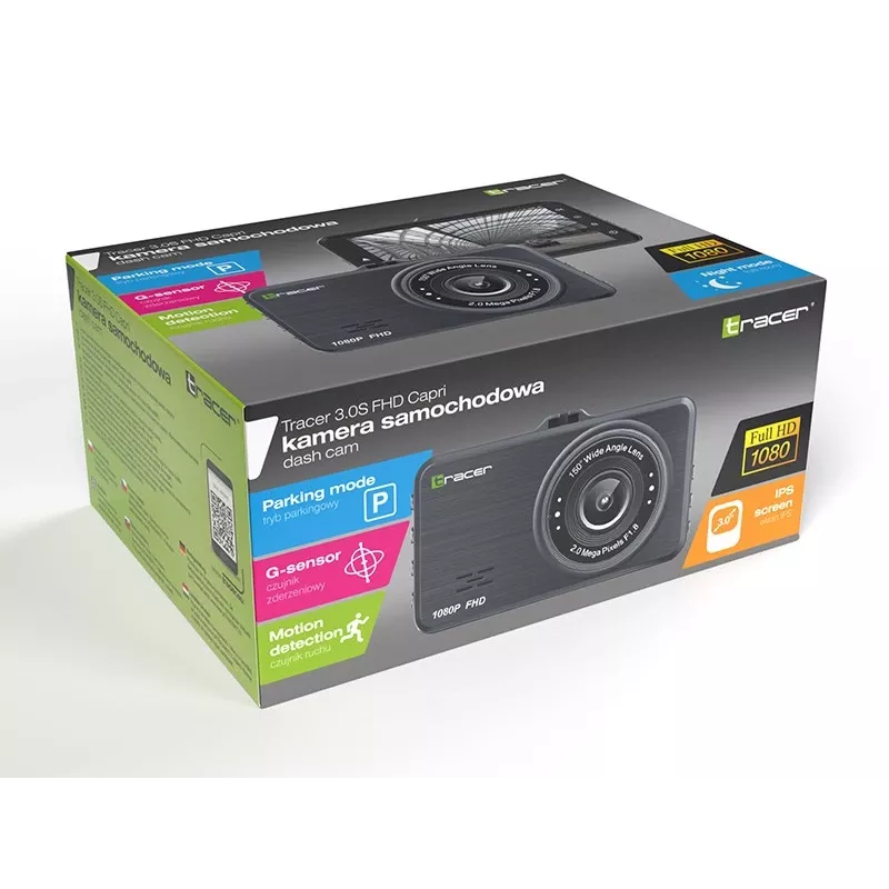 Câmara de vídeo para automóvel Tracer 3.0S FHD CAPRI