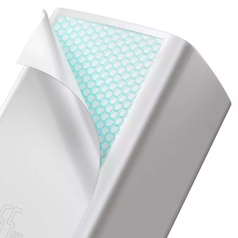 Carregador Baseus CCGAN2L-B02 interior AC carregador rápido 20V 1xUSB 1xType-C branco