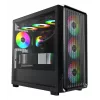 Caixa de PC Micro Tower Montech X5M (B) – Micro-ATX/Mini-ITX, 3x120mm à frente, 1x120mm atrás, suporta fontes de alimentação ATX, 2x3,5 polegadas + 4x2,5 polegadas, preto