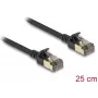 Cabo de rede DeLOCK RJ45 Cat.8.1 0,25 m Preto