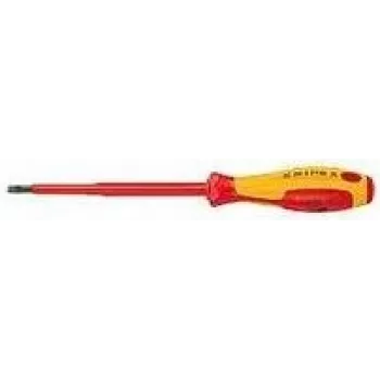 Knipex VDE VDE chave de fendas de fenda largura da lâmina: 3 mm comprimento da lâmina: 100 mm DIN EN 60900 (98 20 30)
