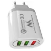 Carregador de parede MACLEAN MCE479W — carregador rápido USB de 3 portas, 18W de potência total