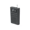 Rádio portátil Muse M-03 R com sintonização FM-PLL, visor LCD, antena externa, preto