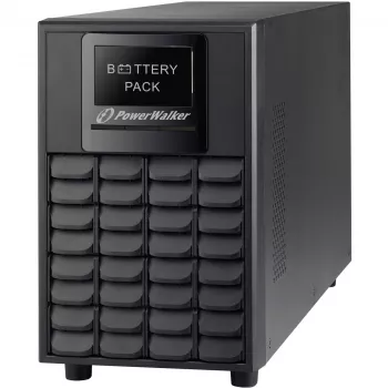 Armário de baterias UPS PowerWalker BP A24T-4x9Ah — 4× 12 V 9 Ah, preto, 126×397×221 mm