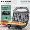 Gofreira dupla Progress EK5852PVDE – placas duplas, revestimento antiaderente, temperatura ajustável