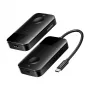 Transmissor/receptor sem fios Vention ADOBB USB-C para HDMI — 4K@30Hz, 1×HDMI, cabo USB-C 1 m, preto