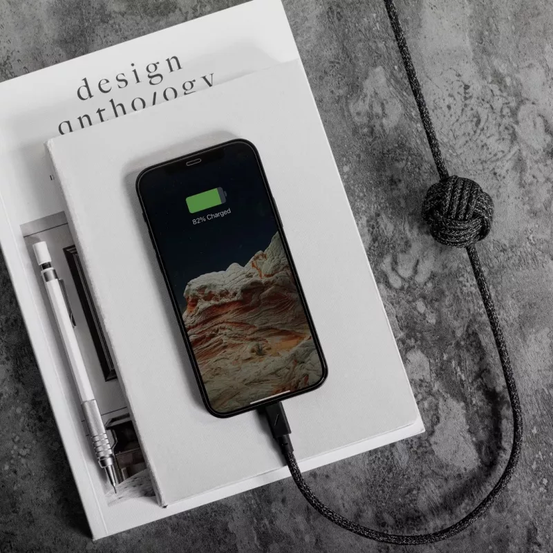 Cabo USB-C para Lightning Native Union Night cabo 3 m – preto/cinzento, 3 m de comprimento