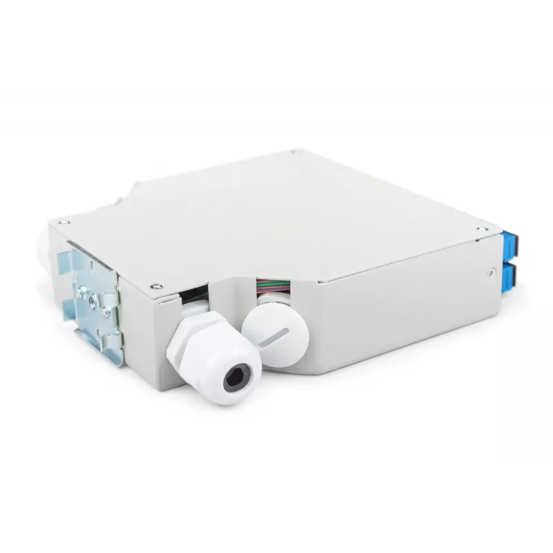 Caixa de parede em fibra ótica DIGITUS DN-963890, OS2, adaptador SC com pigtail de 2 m, aço, azul/cinzento