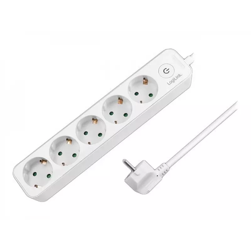 LogiLink LPS246. Comprimento do cabo: 1,5 m, Número de tomadas AC: 5 tomadas AC, Suporte de posicionamento: Interior. Tensão de entrada AC: 250 V, Máx