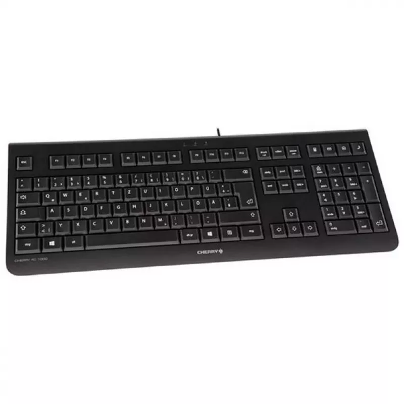 Teclado CHERRY KC 1000 Escritório USB QWERTY espanhol preto