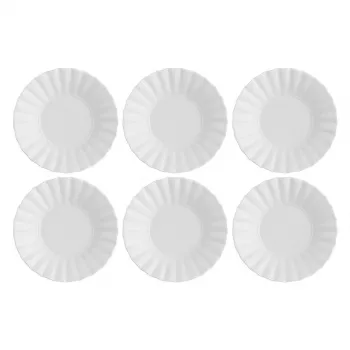 Conjunto de pratos de sopa LA PORCELLANA BIANCA Ducale White, 6 unid., 22 cm