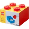 LEGO Gaveta de secretária 4, caixa de arrumação Vermelho, com studs