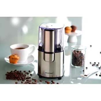 Moinho de lâminas BLAUPUNKT FCG701 — 200 W, capacidade de 85 g de café em grão, lâminas de aço inoxidável, prateado