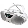Gravador de CD BLAUPUNKT BB14WH — gravador de CD com reprodução de MP3, USB, LCD, relógio, altifalantes 2x1 W, prateado/branco
