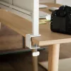 Divisória de secretária ergo office ER-301 W – proteção visual em aço com 1116 mm de largura com quadro magnético, branco, carga máx. 10 kg